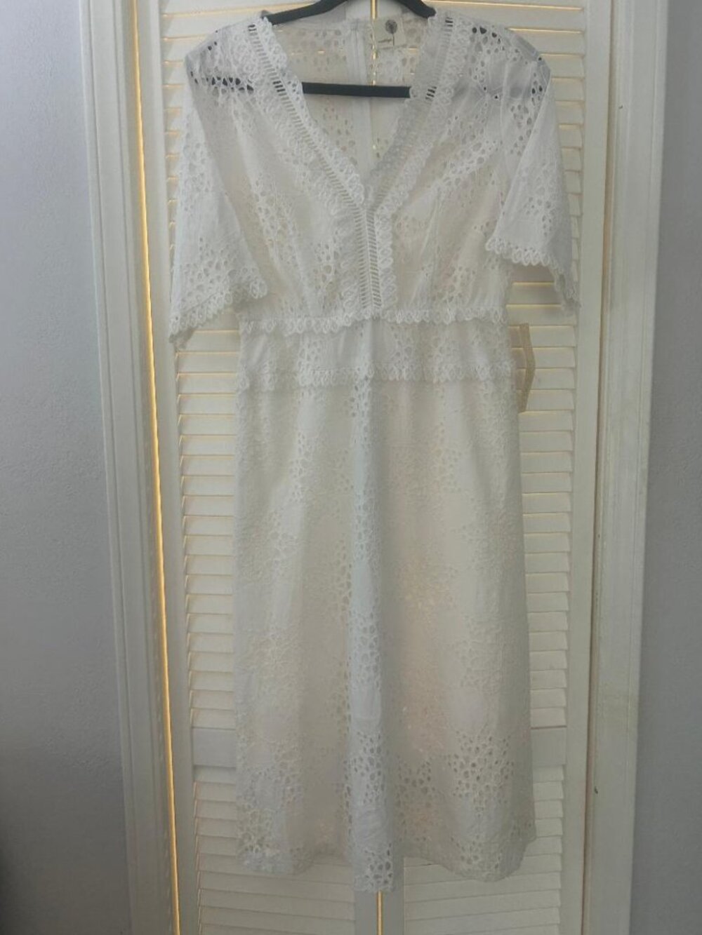 New White Eyelet Dress
